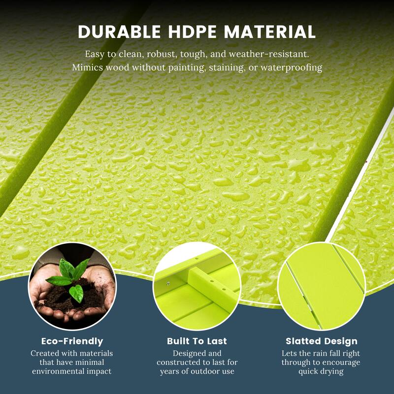 Laguna Hdpe All Weather Outdoor Patio Two Shelf Table