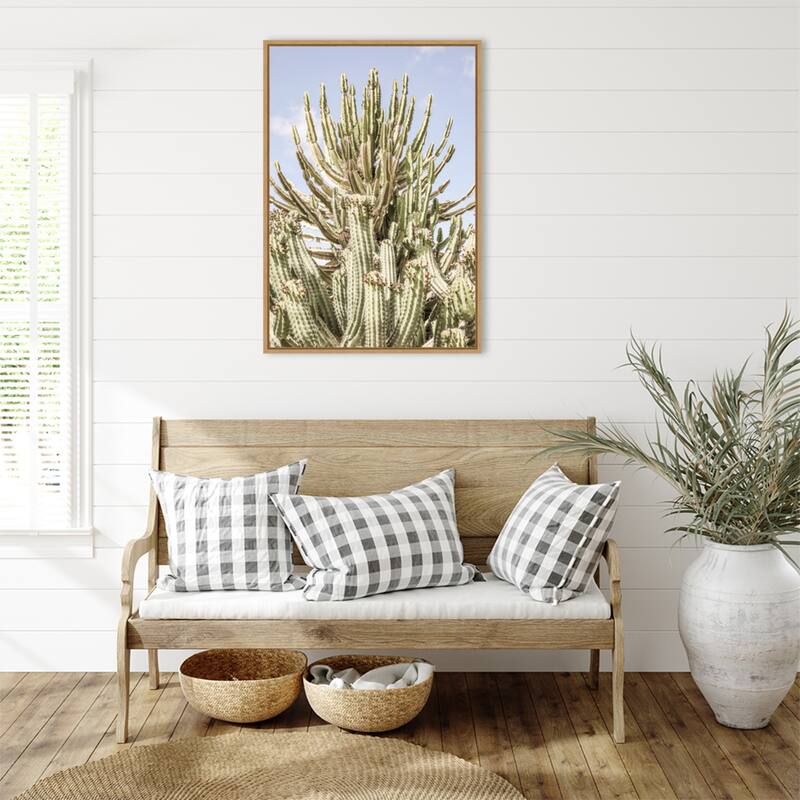 Cactus Forest by Shot by Clint Framed Canvas Wall Art Print - Sylvie Natural