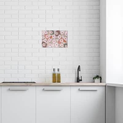 Wynwood Studio Canvas Nature and Landscape Daisy's and Blush Pebbles Pink and Wall Art Canvas Print