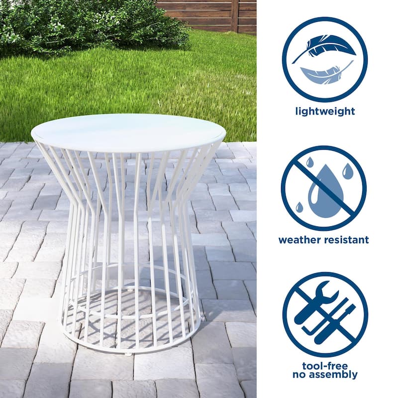 The Novogratz Poolside Gossip Collection Roberta Outdoor/Indoor Side Table