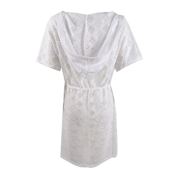womens white crochet dress