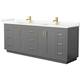 Option Dark Gray / Giotto Quartz Top / Brushed Gold
