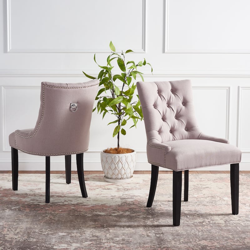 SAFAVIEH Chelsey Grey Ring Dining Chair (Set of 2) - 22" x 25.6" x 36.4" - 22"W x 25"D x 36"H