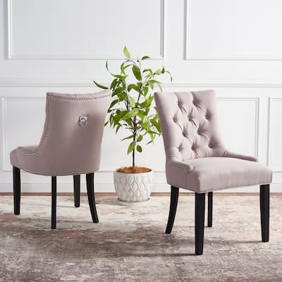 SAFAVIEH Chelsey Grey Ring Dining Chair (Set of 2) - 22" x 25.6" x 36.4" - 22"W x 25"D x 36"H