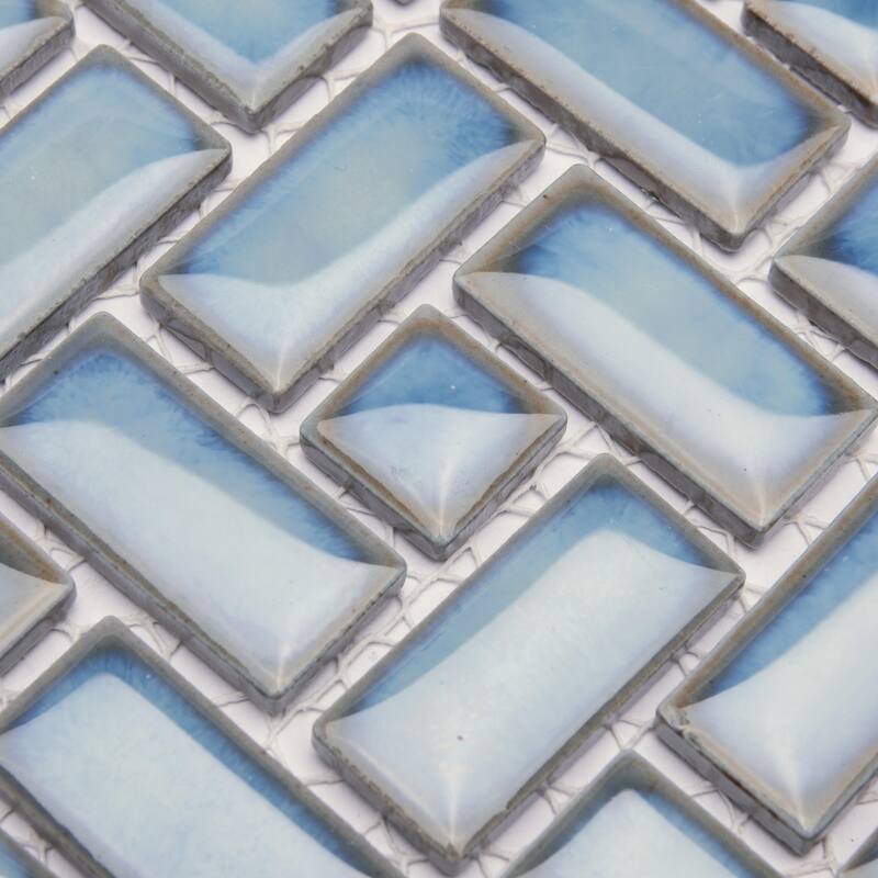 Merola Tile Hudson Spiral Marine 12-5/8" x 12-5/8" Porcelain Mosaic Floor and Wall Tile