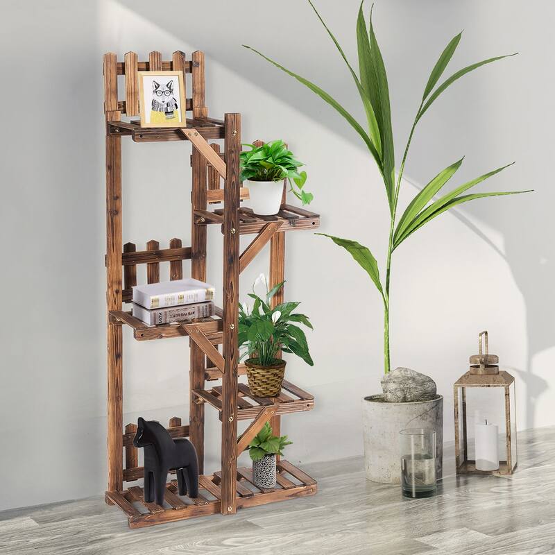 5 Tier 6 Potted Plant Stand Rack Multiple Flower Pot Holder Shelf