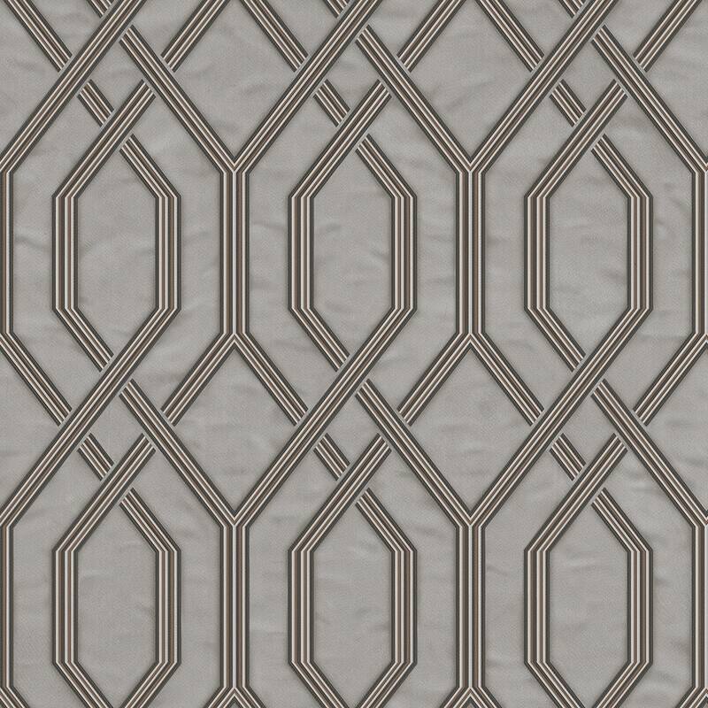 Modern Flocked Geometric Embossed Wallpaper