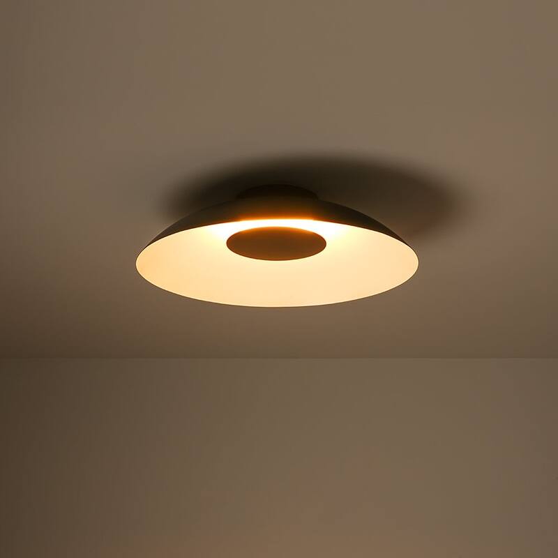Scandinavian Dimmable LED Round Shallow Dome Ceiling Light 19.7in