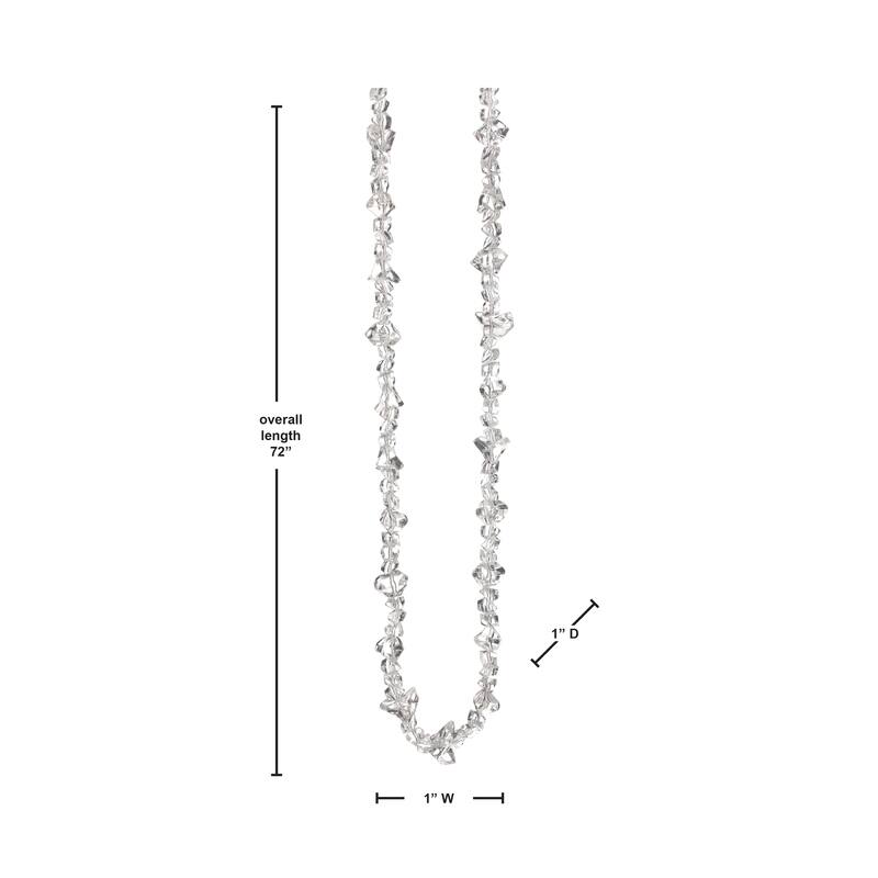 72" Acrylic Ice Chunk Garland" - Clear - 72