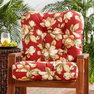 Outdoor Floral Seat/ Back Combo Cushion