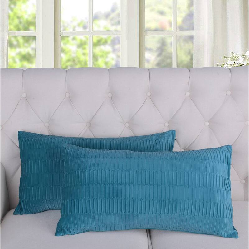Agnew Pleated Velvet Decorative Throw Pillow Cover Set, NO INSERT