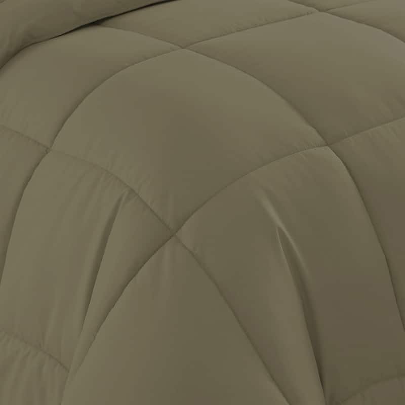 Sweet Home Collection All Season Bed in A Bag Solid Color Comforter & Sheet Set Ultra Soft Bedding