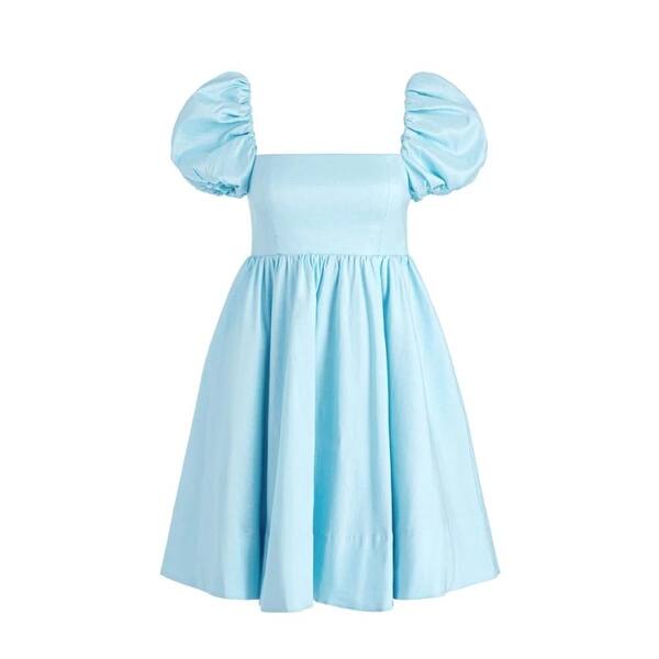 blue dress for baby girl Alice + Olivia Blue and White Maxi with Zipper Back- Size XS – The Saved  Collection