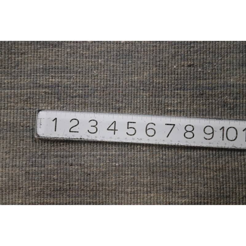 Gray Gabbeh Oriental Foyer Rug Hand-Knotted Wool Carpet - 2'7"x 3'11"