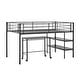 preview thumbnail 8 of 12, Middlebrook Abner Black Twin Low Loft Bed with Desk and Shelves