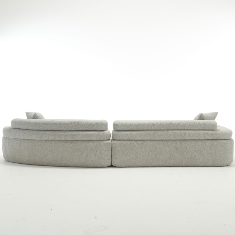Frameless Sofa with Sponge Construction, ARC Armrests, No Assembly Required