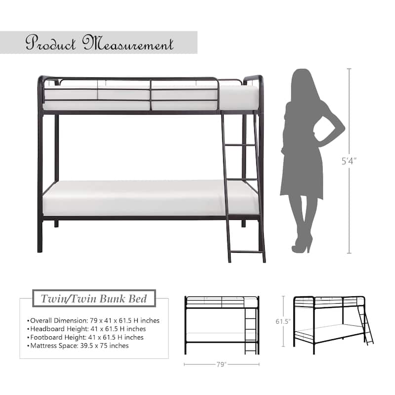 Bedeau Twin over Twin Bunk Bed