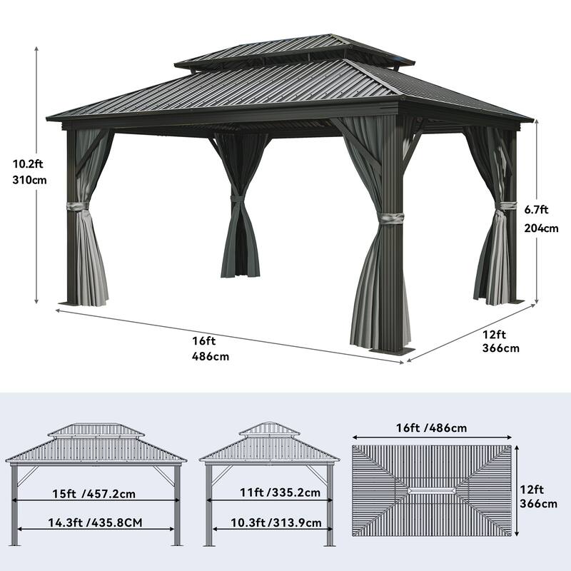 Outdoor Aluminum Canopy Gazebo