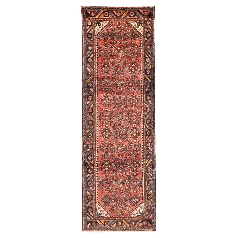ECARPETGALLERY Hand-knotted Andelz Red Wool Rug - 3'3 x 10'0