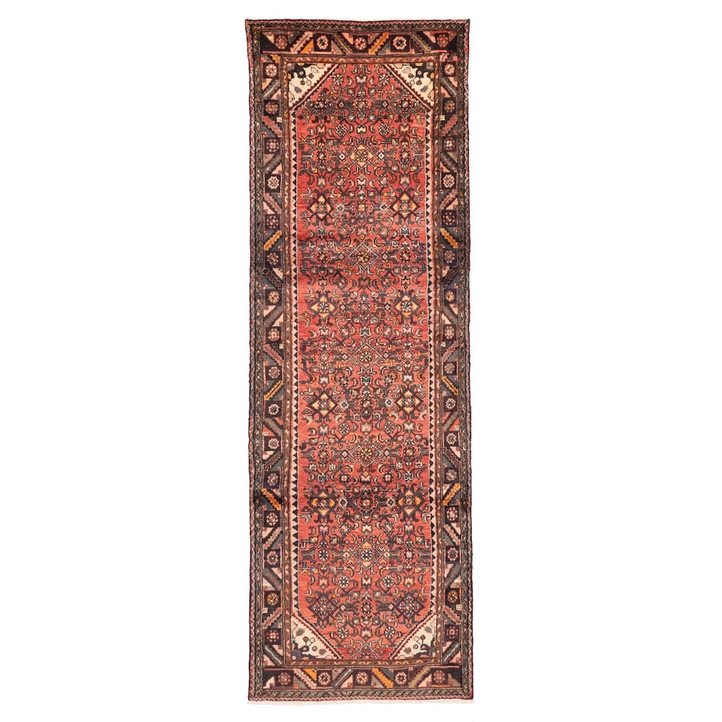 ECARPETGALLERY Hand-knotted Andelz Red Wool Rug - 3'3 x 10'0