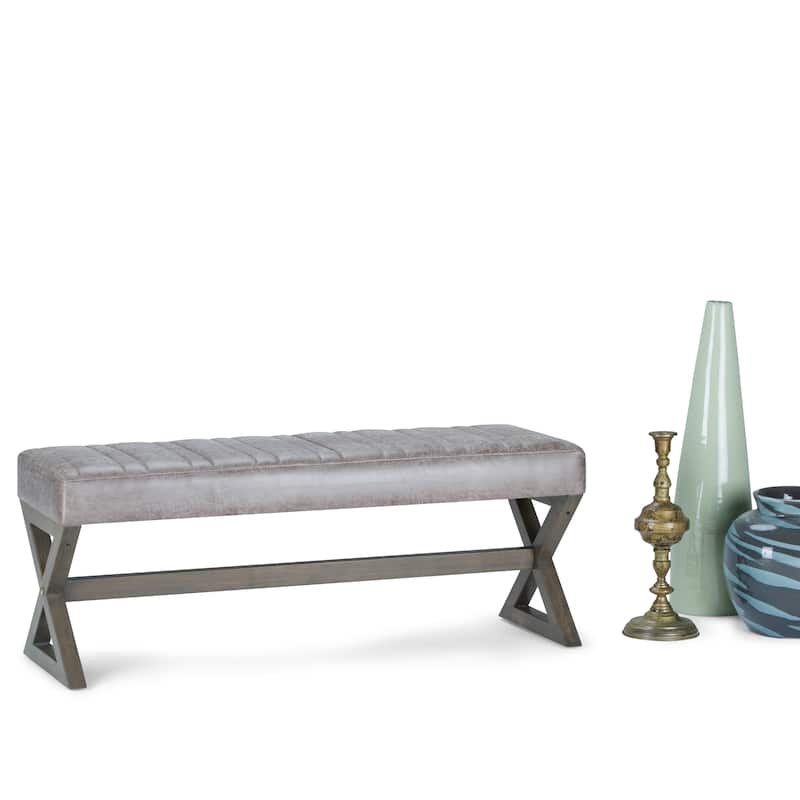 WYNDENHALL David 48 inch Wide Contemporary Rectangle Ottoman Bench