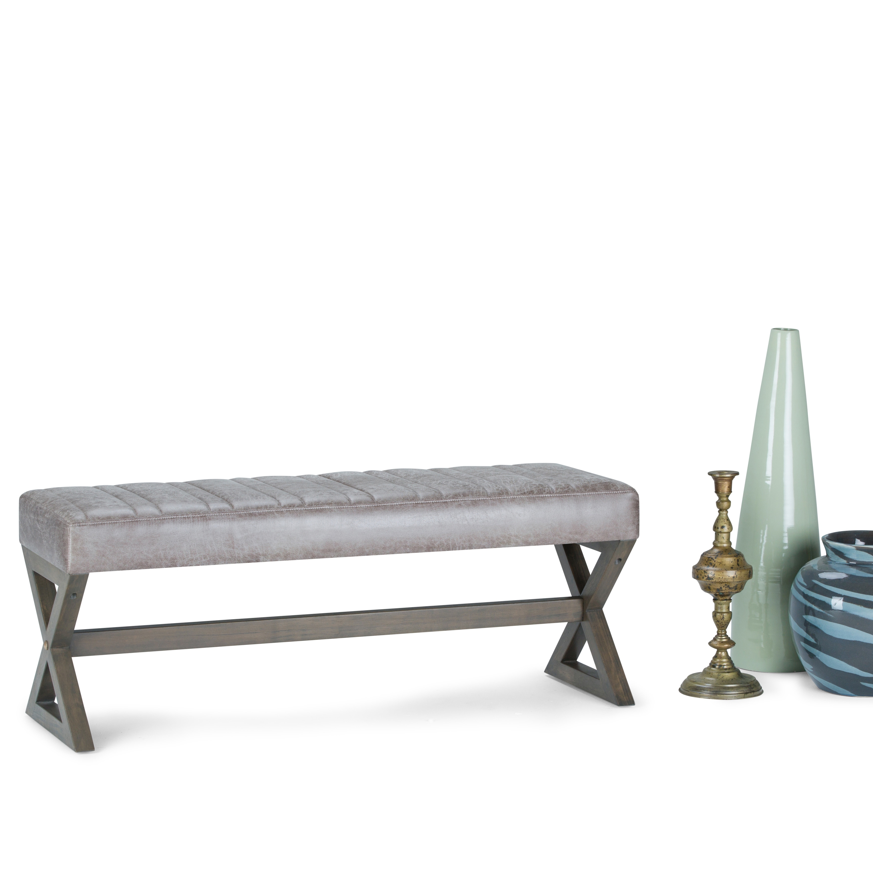 WYNDENHALL David 48 inch Wide Contemporary Rectangle Ottoman Bench