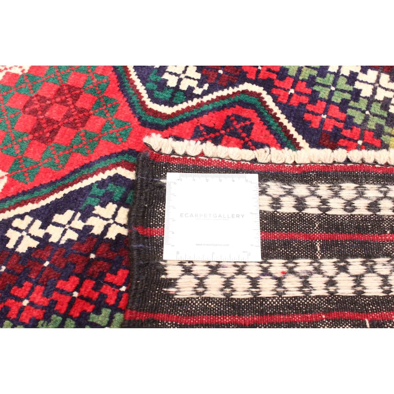 ECARPETGALLERY Hand-knotted Teimani Red Wool Rug - 2'9 x 4'7