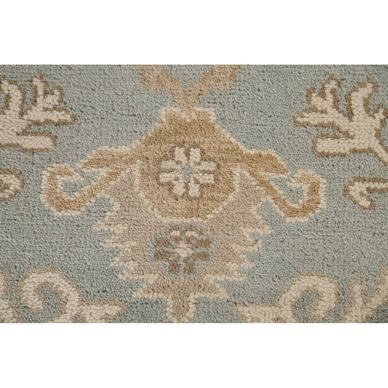 Earth Tone Oushak Indian Area Rug Handmade Wool Carpet - 9'3"x 11'10"