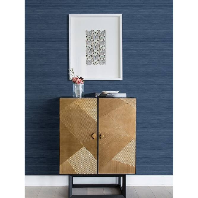 NuWallpaper Indigo Crossweave Peel & Stick String Wallpaper - 216in x 20.5in x 0.025in