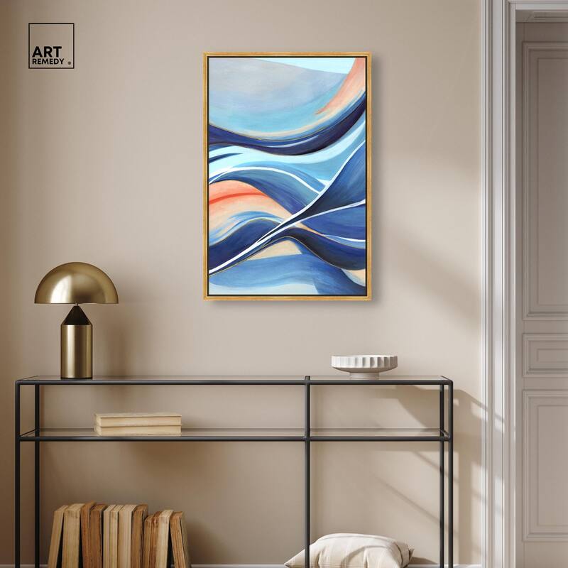Glowing Blue II Canvas by Art Remedy
