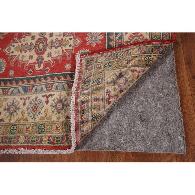 Red Traditional Kazak Oriental Area Rug Handmade Bedroom Wool Carpet - 3'11" x 6'1"