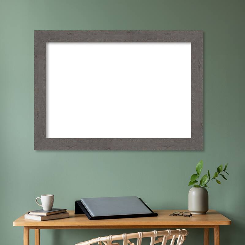 Amanti Art Rustic Plank Espresso Framed Dry Erase Magnetic Board