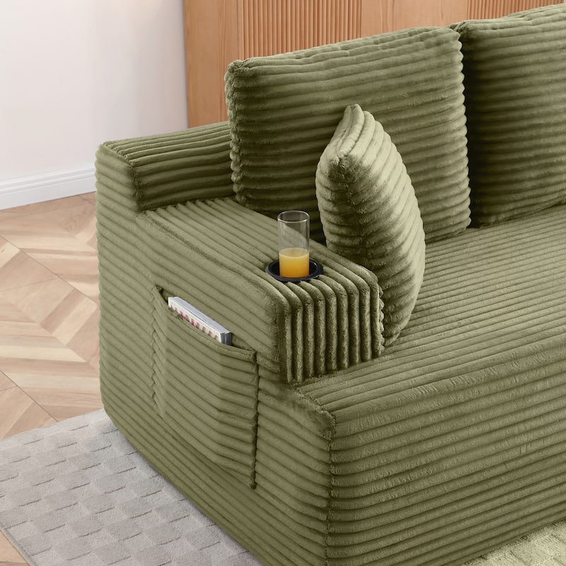 66.5''Boneless Sofa Couch with 2 Pillows Extra