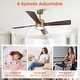 preview thumbnail 15 of 57, 52" Black/ Distressed Brass Dimmable RGB Smart Ceiling Fan with Light and Remote, App Control