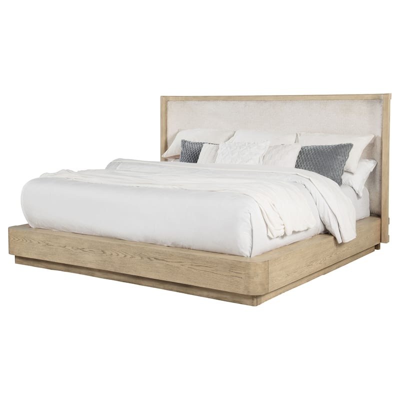 Kailani Wingback Bed Beige Oak