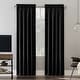 preview thumbnail 21 of 122, Sun Zero Oslo Theater Grade Extreme Total Blackout Rod Pocket 1-Piece Curtain Panel, Single Panel 52" x 95" - Black