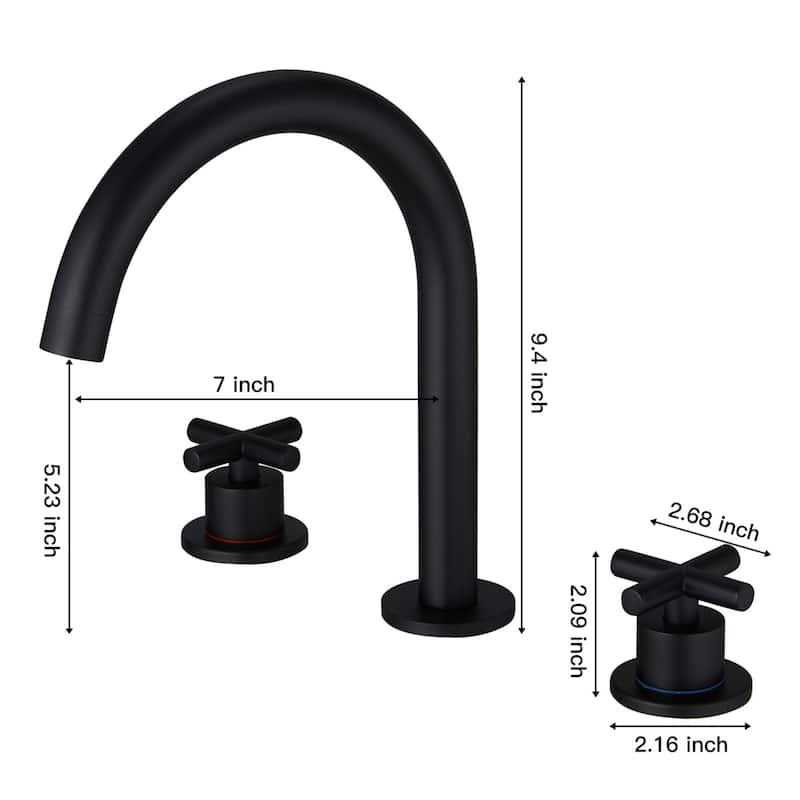 Three Hole Two Handle Bathroom Faucet