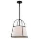 preview thumbnail 8 of 10, Marion 1-Light Mid-Century Modern Cone Pendant with White Fabric Shade, Adj Ht Ceiling Chandelier Dining Room Fixture