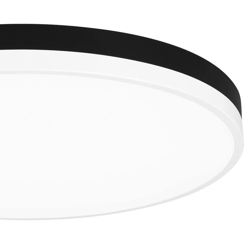 Weldin Integrated LED Matte Black White Flush Mount - Matte Black