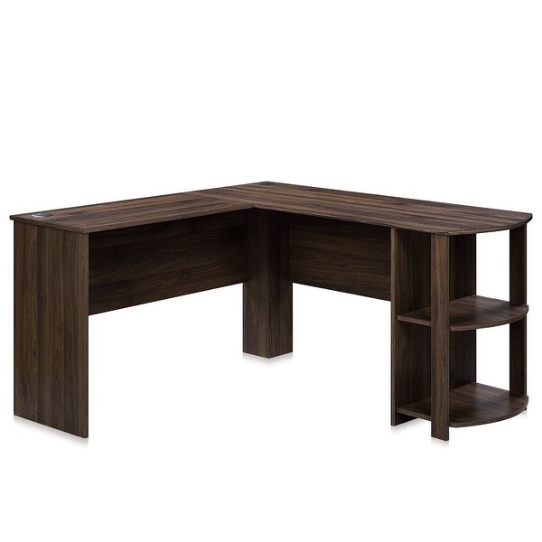 BELLEZE Kent L-Shaped Home Office Desk, Wood Corner Computer Desk - standard. Opens flyout.