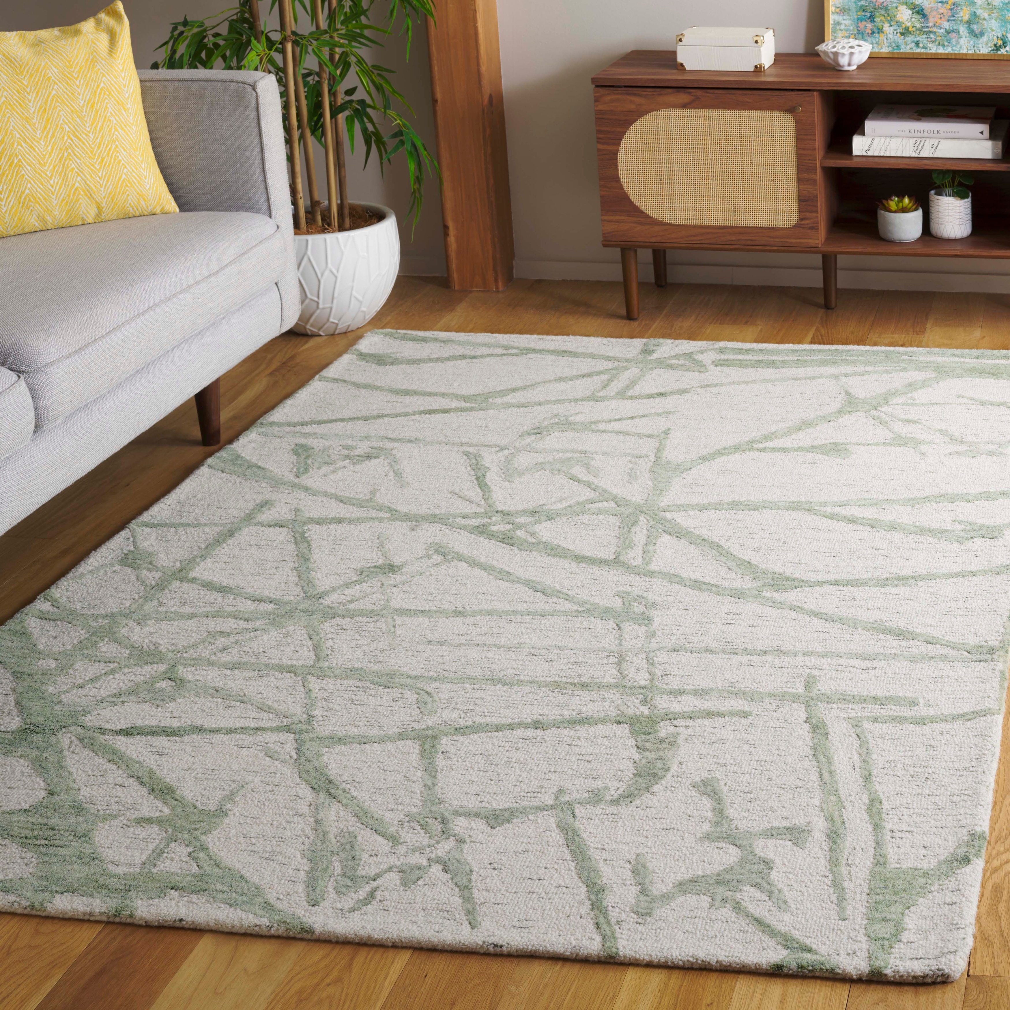 SAFAVIEH Handmade Ebony Jabina Modern & Contemporary Wool Rug
