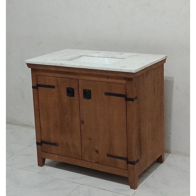 36" Natural Barn Door Vanity