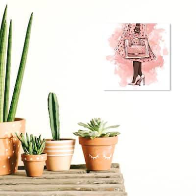 Wynwood Studio Canvas Fashion and Glam Pretty Goes Out Orange and Peach Glam Wall Art Canvas Print