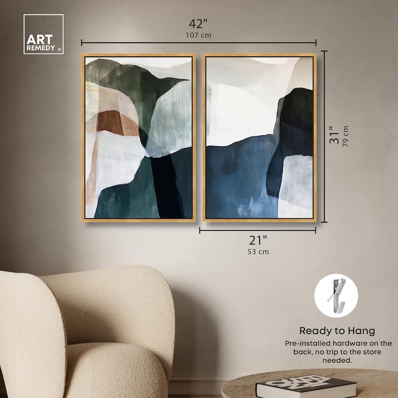 Deliberately Lucky Canvas Set of 2 by Art Remedy