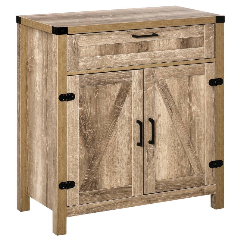 Farmhouse Sideboard Buffet Cabinet with Drawer and Adjustable Shelf