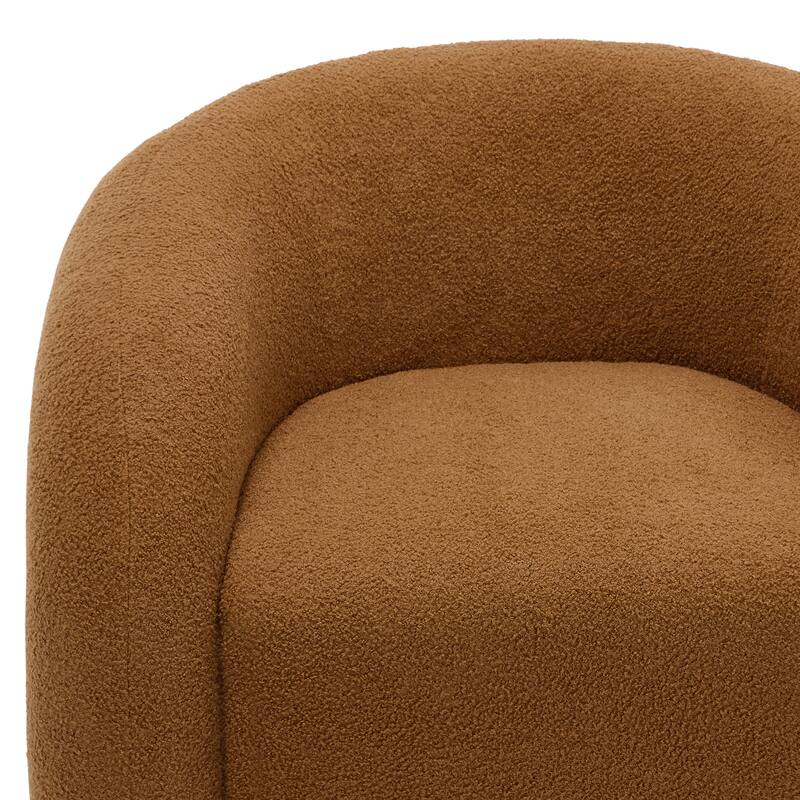 Upholstered Swivel Barrel Accent Chair Set of 2