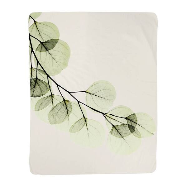Green XRay of Eucalyptus Leaves Sherpa Throw Blanket Bed Bath & Beyond 35979114