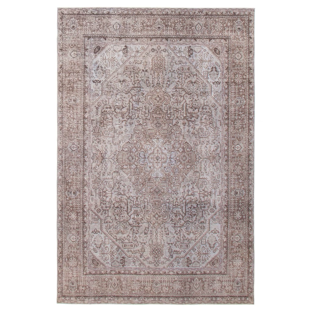 ECARPETGALLERY Hand-knotted Color Transition Grey Wool Rug - 6'3 x 9'6
