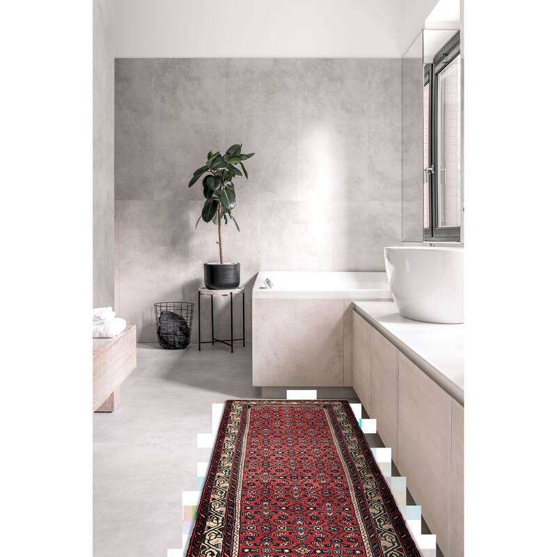 ECARPETGALLERY Hand-knotted Andelz Red Wool Rug - 2'9 x 9'6