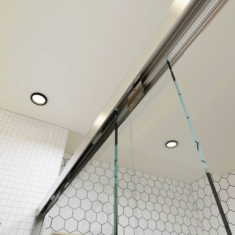 TOOLKISS Double Sliding Bathtub Shower Door - 56-60 inch.W x 58 inch.H - 56-60 inch.W x 58 inch.H